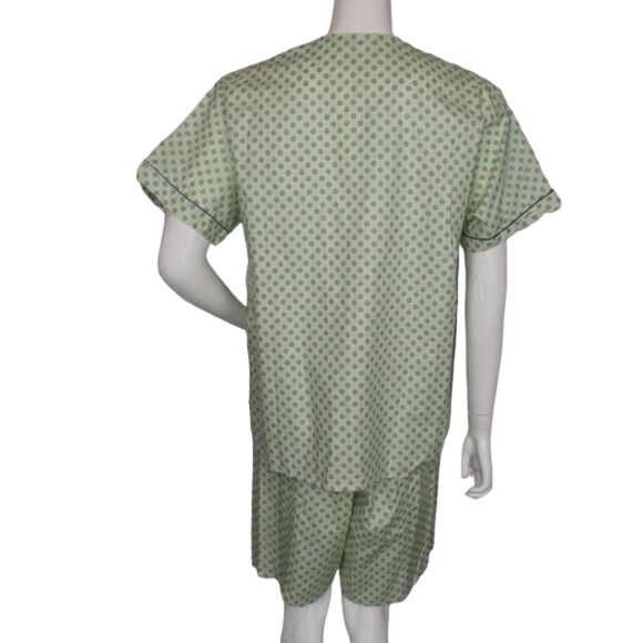 Green Polka Dot Pajamas, C/L, 2 pc, Summer/Short sleeves/Short pants, Cotton - Picture 4 of 10